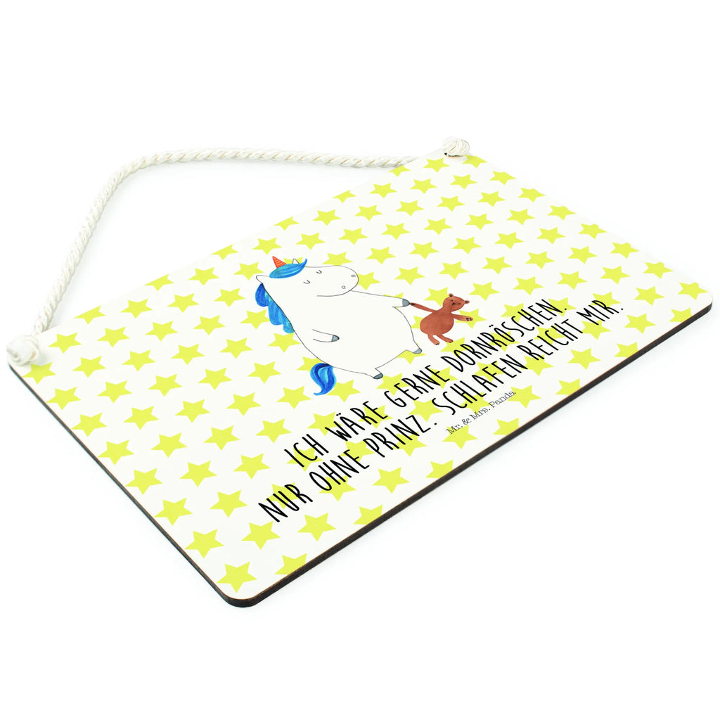 Decorative sign unicorn teddy unicorn, unicorns, single life, bed, dreaming, child gift, Unicorn, sweet, single, child present, sleep, girlfriend, good night