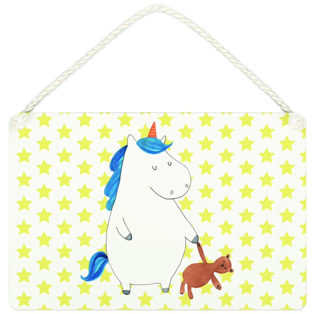 Decorative sign unicorn teddy unicorn, unicorns, single life, bed, dreaming, child gift, Unicorn, sweet, single, child present, sleep, girlfriend, good night