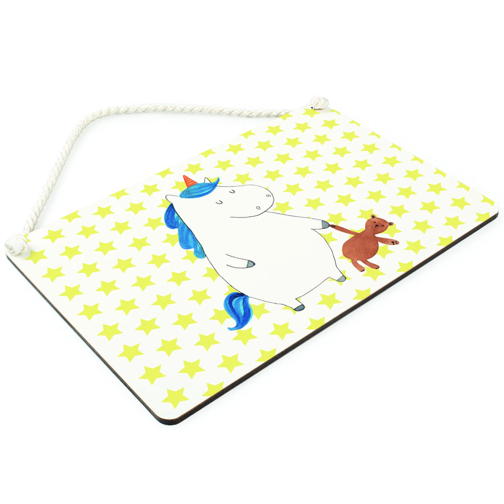 Decorative sign unicorn teddy unicorn, unicorns, single life, bed, dreaming, child gift, Unicorn, sweet, single, child present, sleep, girlfriend, good night