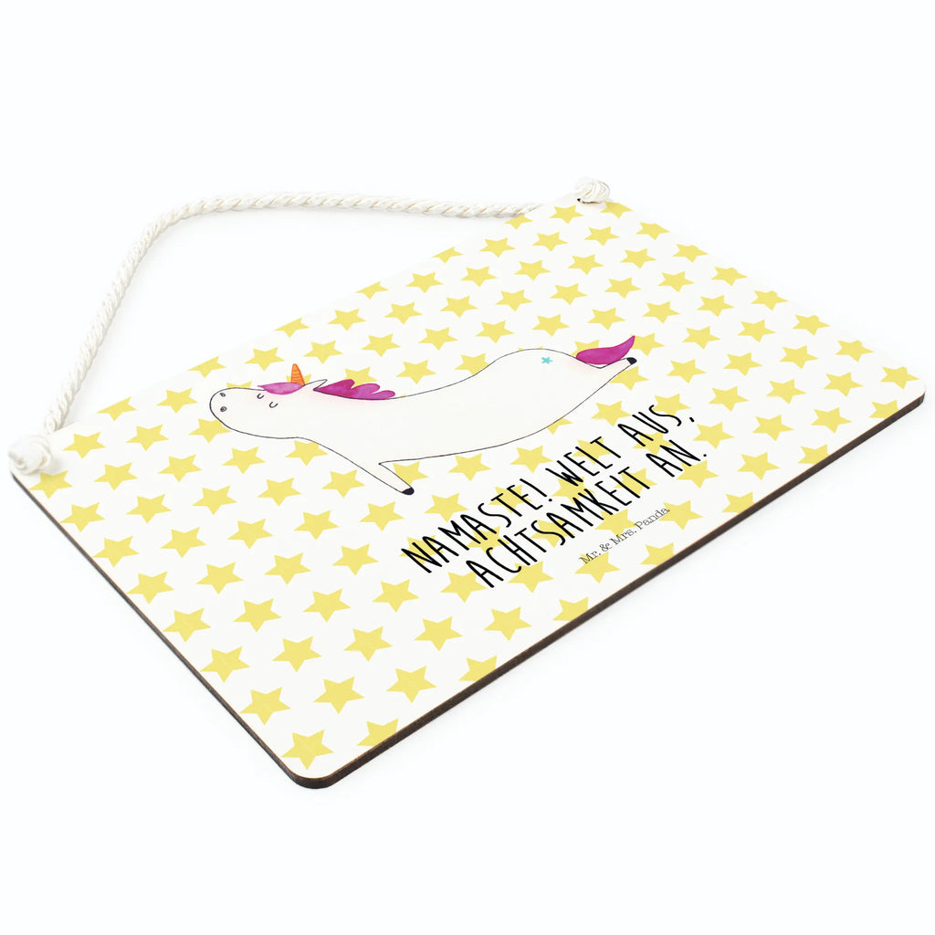 Decorative sign unicorn yoga unicorn, unicorns, funny, sweet, gift, present, Unicorn, sports, yoga, mindfulness, relaxation, Namaste