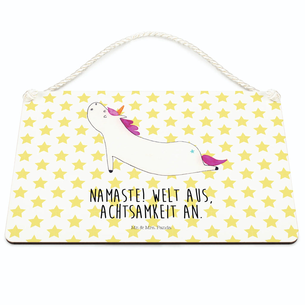 Decorative sign unicorn yoga unicorn, unicorns, funny, sweet, gift, present, Unicorn, sports, yoga, mindfulness, relaxation, Namaste