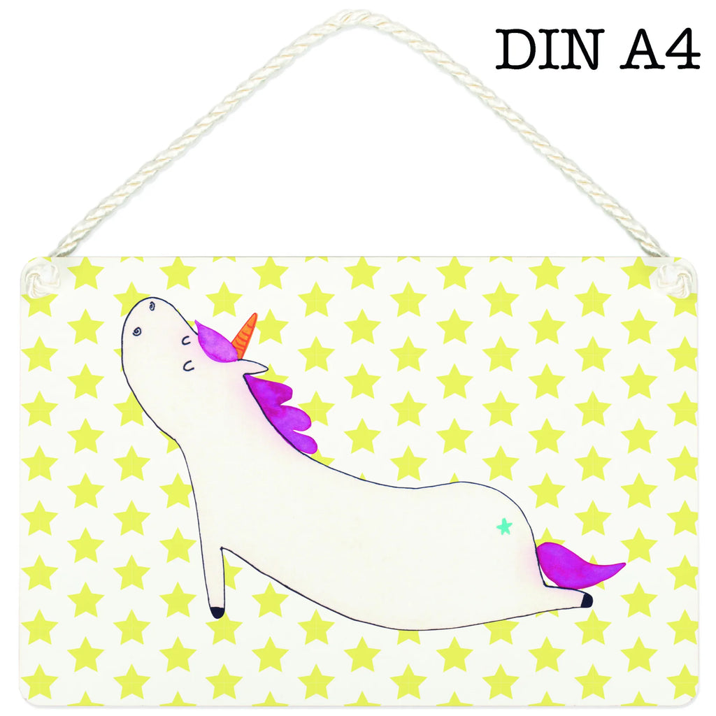 Decorative sign unicorn yoga unicorn, unicorns, funny, sweet, gift, present, Unicorn, sports, yoga, mindfulness, relaxation, Namaste