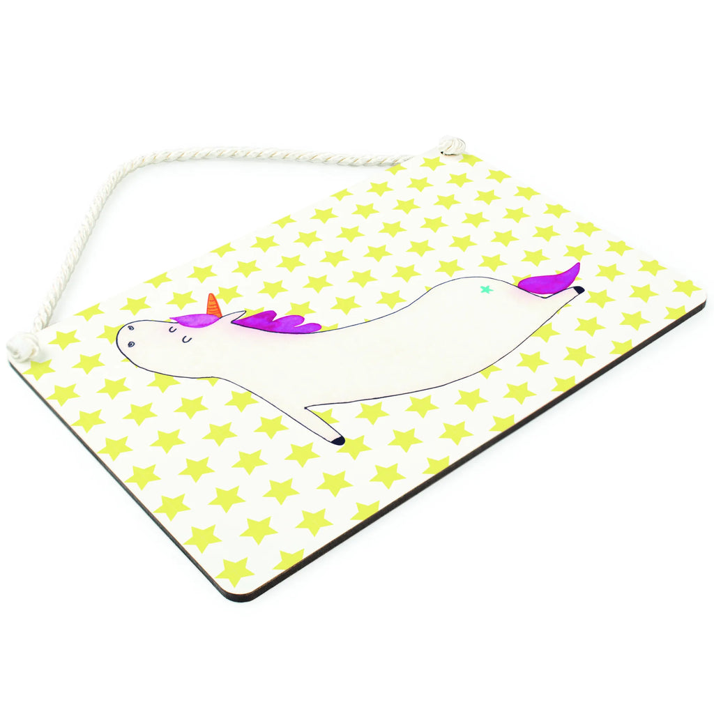 Decorative sign unicorn yoga unicorn, unicorns, funny, sweet, gift, present, Unicorn, sports, yoga, mindfulness, relaxation, Namaste