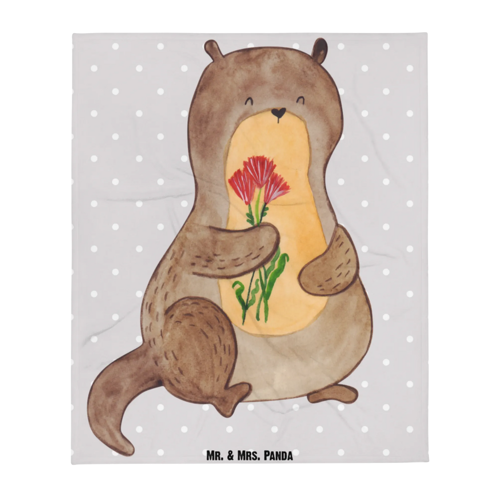 Kocyk dla niemowląt wydra bukiet kwiatów Kuna, wydra, morska wydra