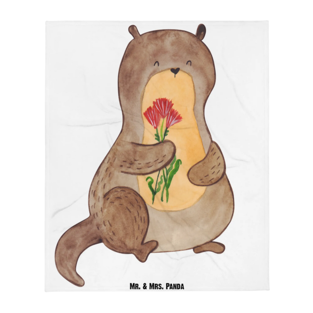 Kocyk dla niemowląt wydra bukiet kwiatów Kuna, wydra, morska wydra