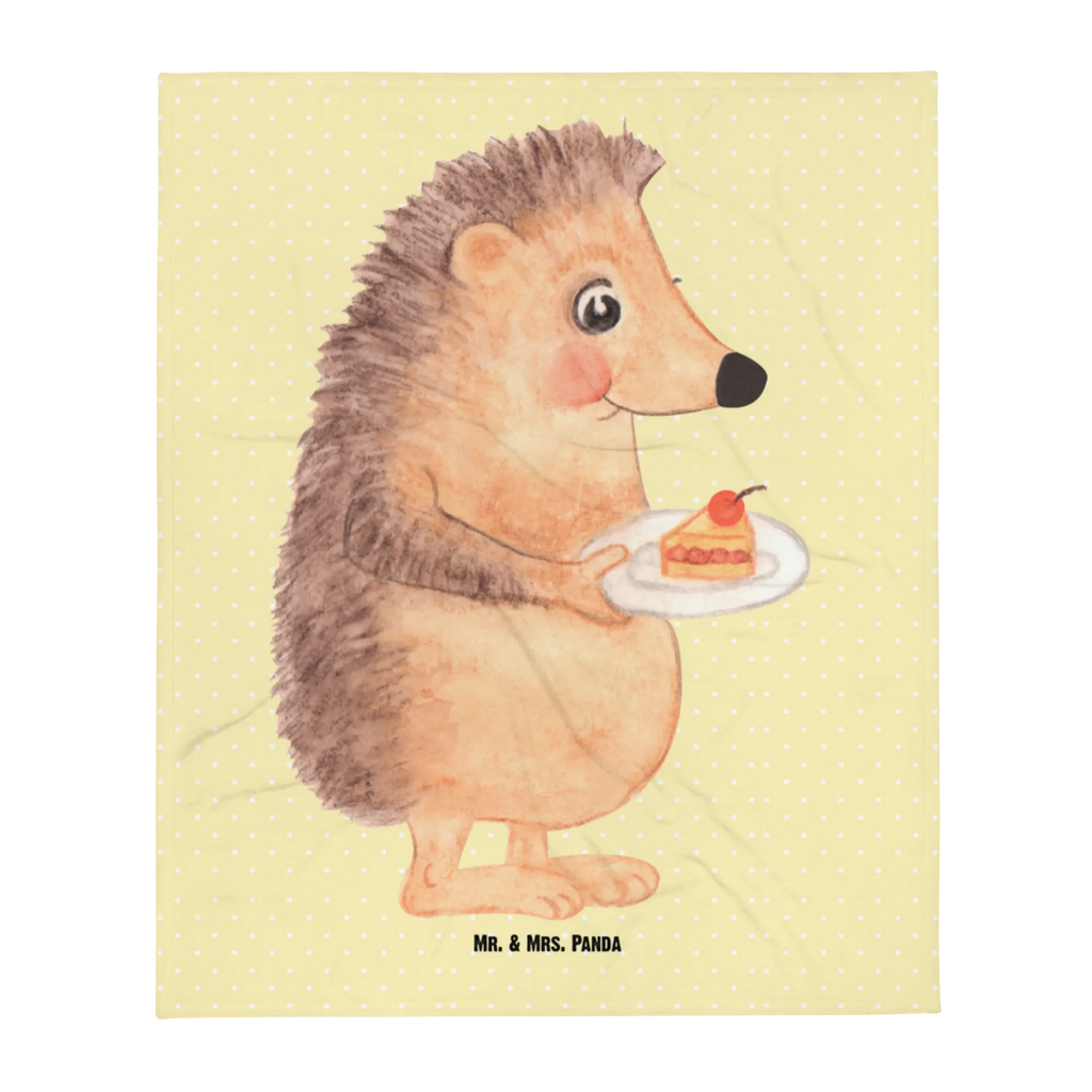 Kocyk dla niemowląt jeż kawałek ciasta Motywy zwierzęce, dobra energia, zabawne powiedzonka, zwierzęta