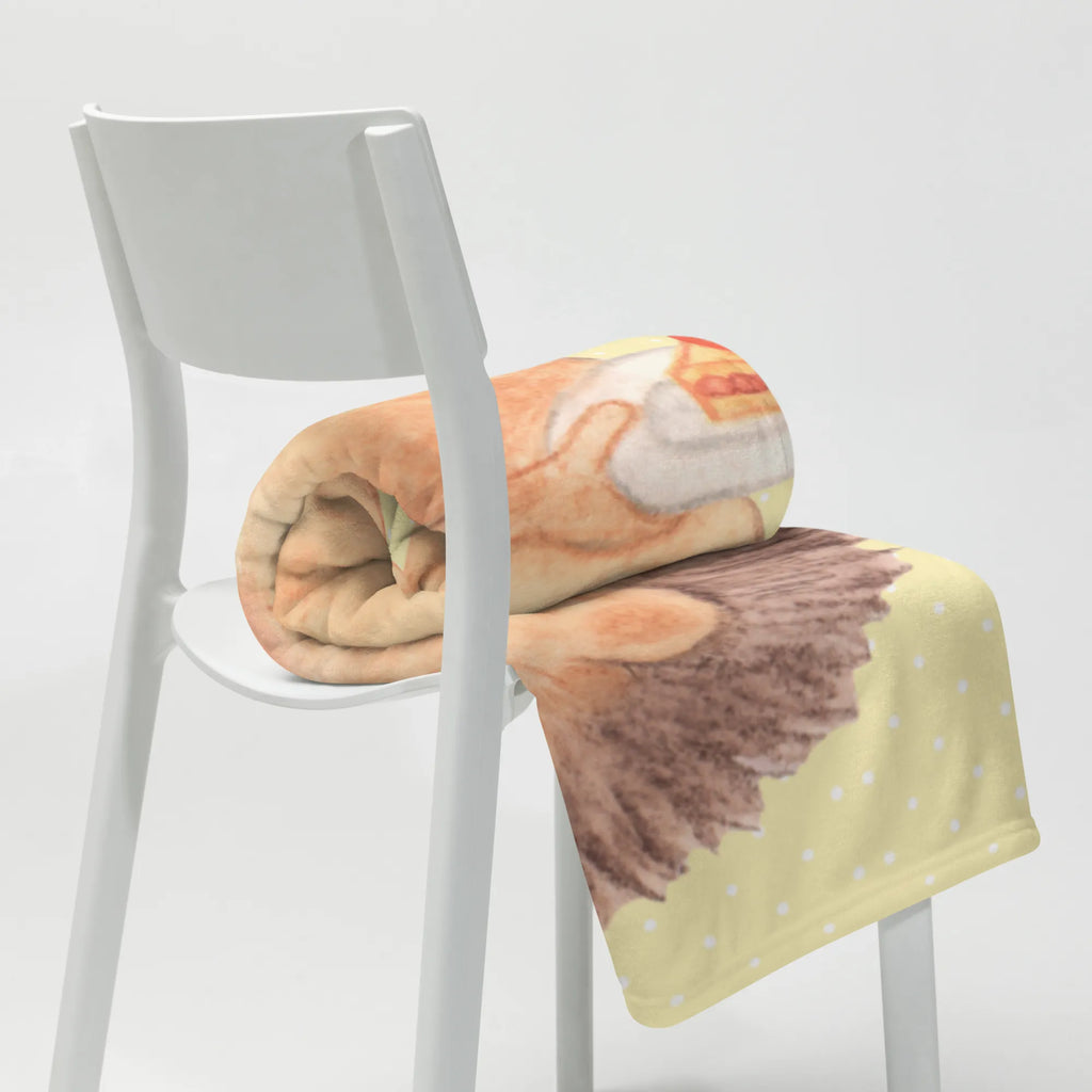 Kocyk dla niemowląt jeż kawałek ciasta Motywy zwierzęce, dobra energia, zabawne powiedzonka, zwierzęta