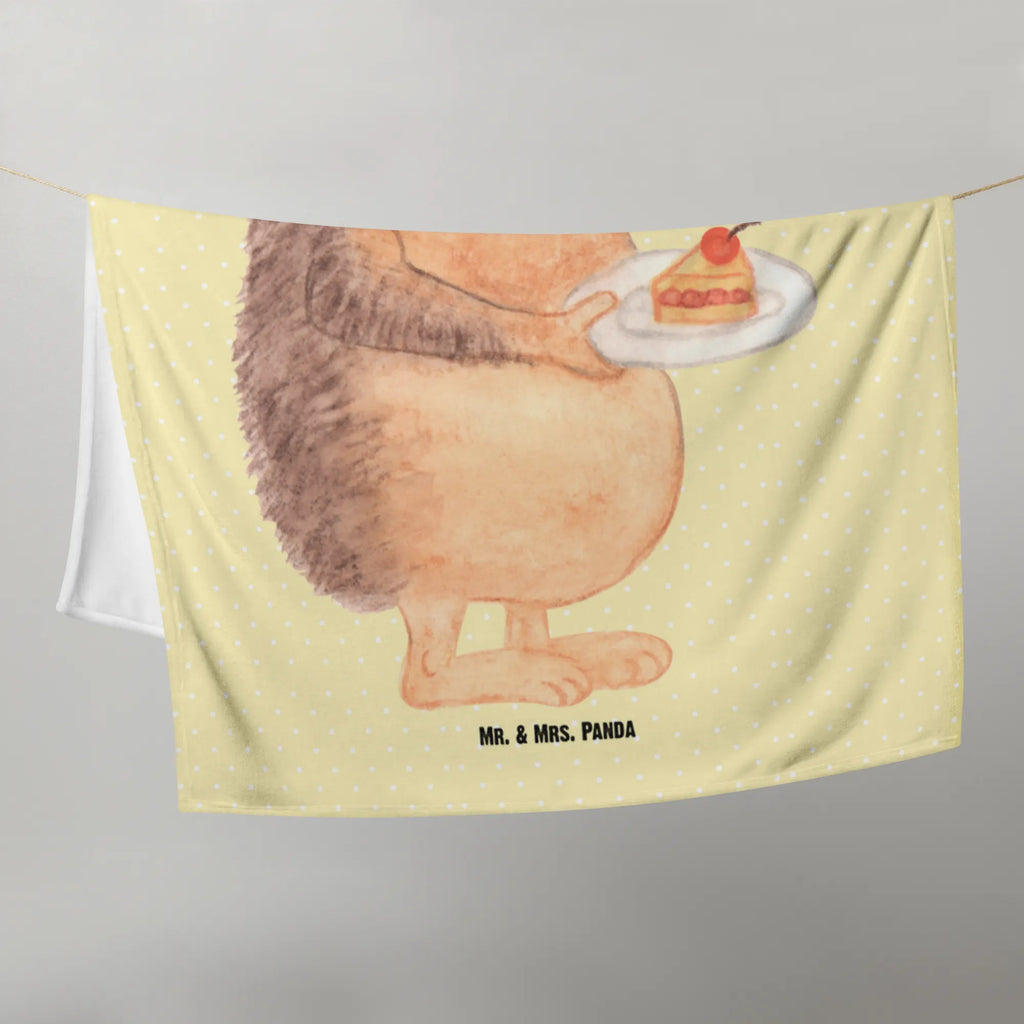 Kocyk dla niemowląt jeż kawałek ciasta Motywy zwierzęce, dobra energia, zabawne powiedzonka, zwierzęta