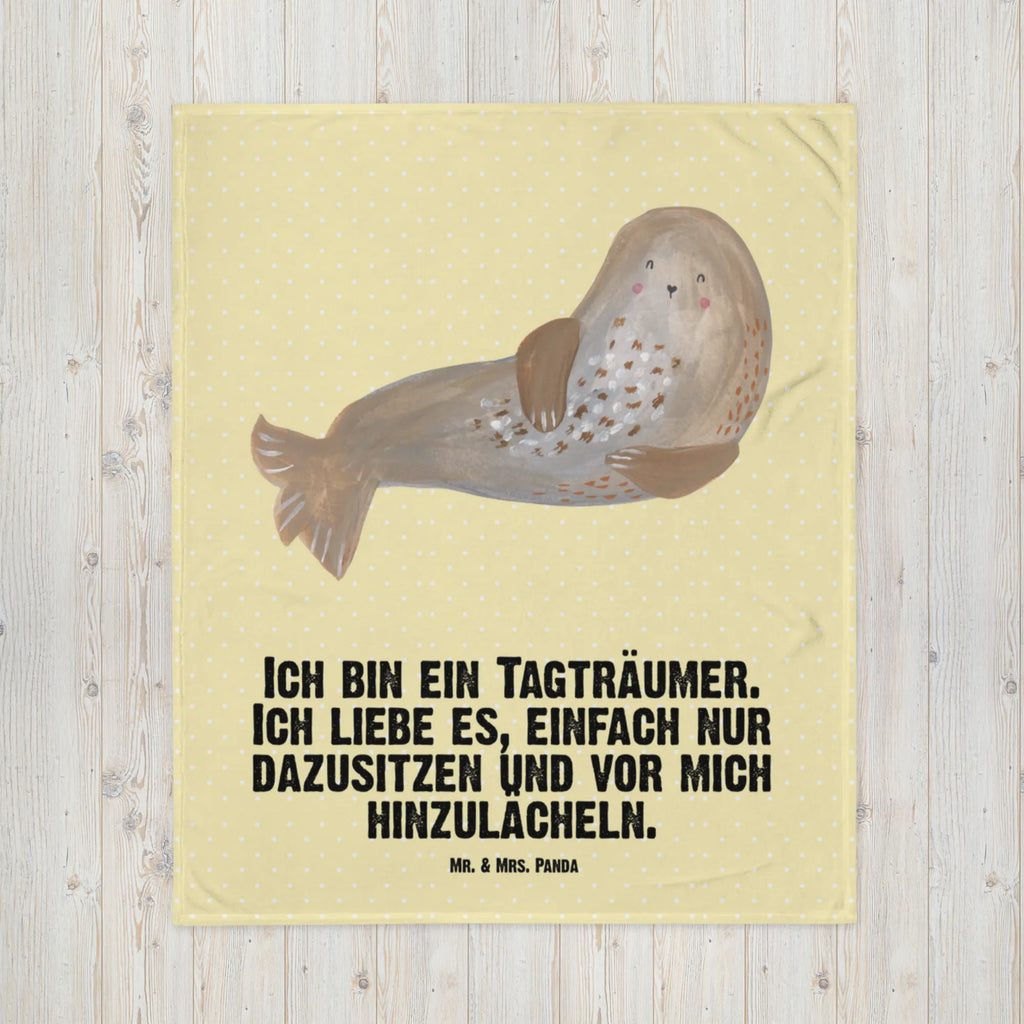 Baby blanket seal Laugh Babyecke Kuscheldecke, Babygeschenk, Krabbeldecke, Geschenk Geburt, Babydecke, Tiermotive, Gute Laune, lustige Sprüche, Tiere, Seehund, Ostsee, Robben, Strand, Nordsee, Meerestier, Robbe