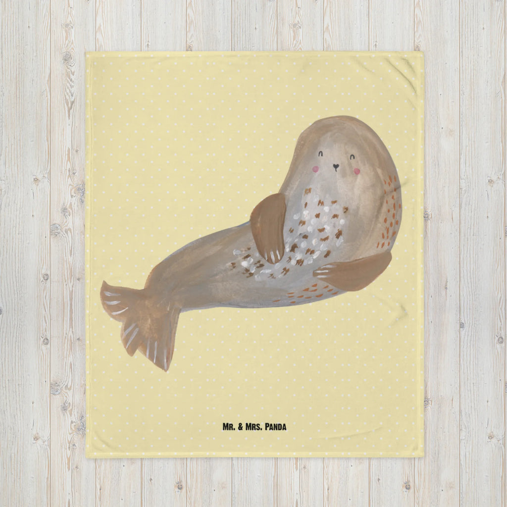 Baby blanket seal Laugh Babyecke Kuscheldecke, Babygeschenk, Krabbeldecke, Geschenk Geburt, Babydecke, Tiermotive, Gute Laune, lustige Sprüche, Tiere, Seehund, Ostsee, Robben, Strand, Nordsee, Meerestier, Robbe