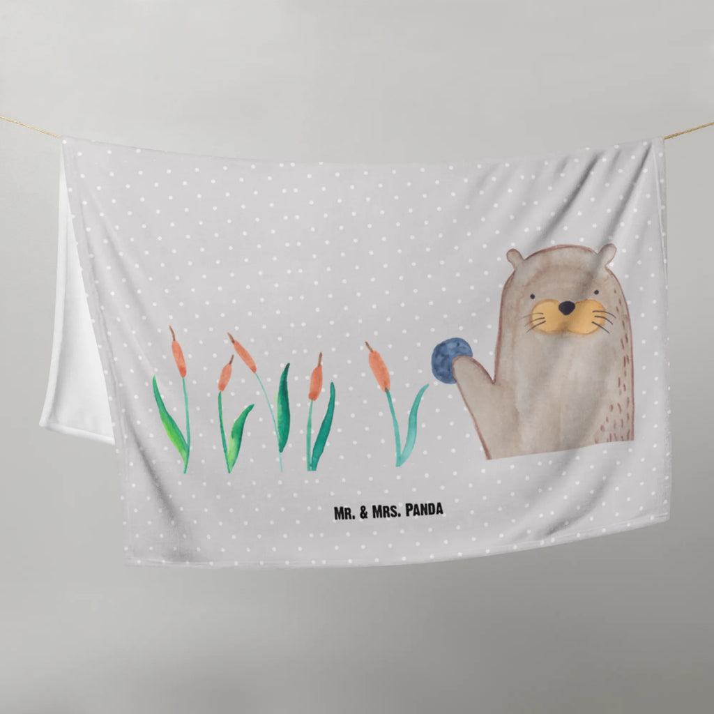 Kocyk dla niemowląt wydra kamień Babydecke, Krabbeldecke, Babyecke Kuscheldecke, Babygeschenk, Geschenk Geburt, Otter, Fischotter, Seeotter, Otter Seeotter See Otter