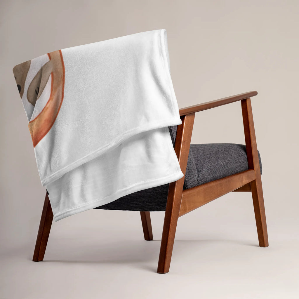 Kocyk dla niemowląt leniwiec Zadowolony Leniwiec, prezent z leniwcem, dekoracja z leniwcem