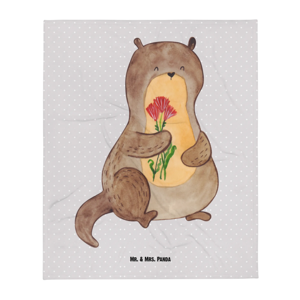 Kocyk dla niemowląt wydra bukiet kwiatów Kuna, wydra, morska wydra