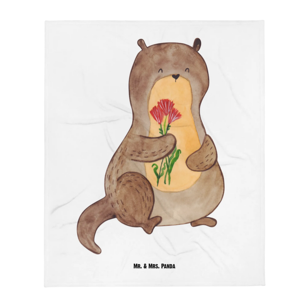 Kocyk dla niemowląt wydra bukiet kwiatów Kuna, wydra, morska wydra