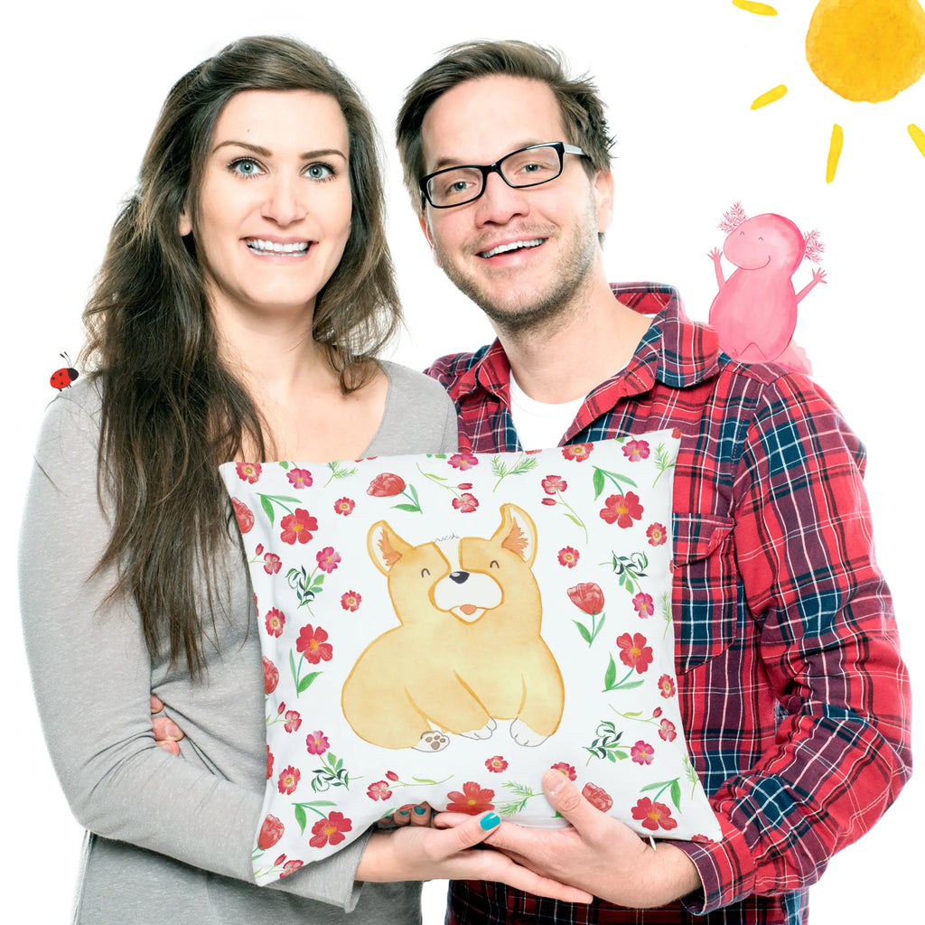 Cushion Corgie pattern settee, 40 x 40, soft, Pillow, bedroom, pad, couch, cushion, fluffy, bed, sofa, pillow case, 40x40, pillows, dog, mutt, hound, woof, dog mama, dog breed, love dogs, love for dogs, dog decorative items, bag with dog print, funny gifts for dog owners, what do you give a dog lover, Christmas gifts for dogs, gifts for dogs, dog sayings, joy of life, sayings, dog's sayings, saying, motivation, Welsh Corgie Pembroke, Corgie, british