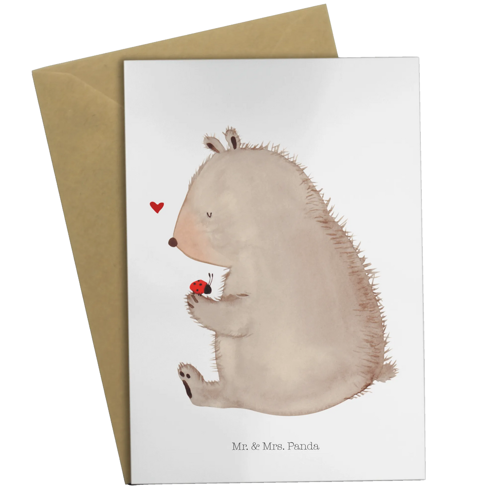 Kartka okolicznościowa niedźwiedź biedronka Niedźwiedź, Miś, Pluszowy miś