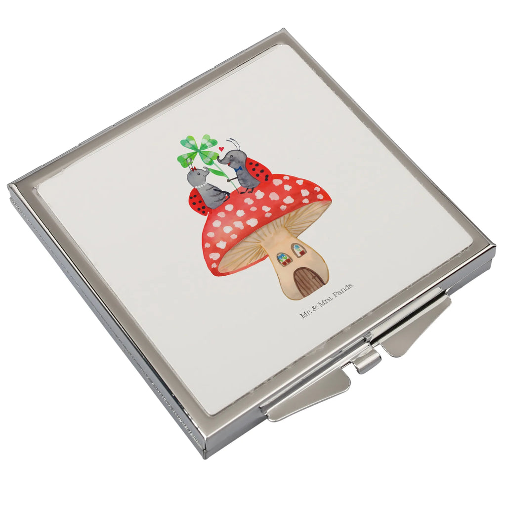 Kwadratowe lusterko do torebki biedronka Muchomor Motywy zwierzęce, dobra energia, zabawne powiedzonka, zwierzęta