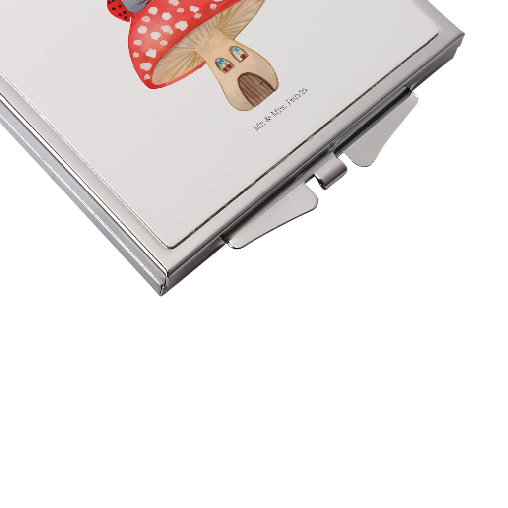 Kwadratowe lusterko do torebki biedronka Muchomor Motywy zwierzęce, dobra energia, zabawne powiedzonka, zwierzęta