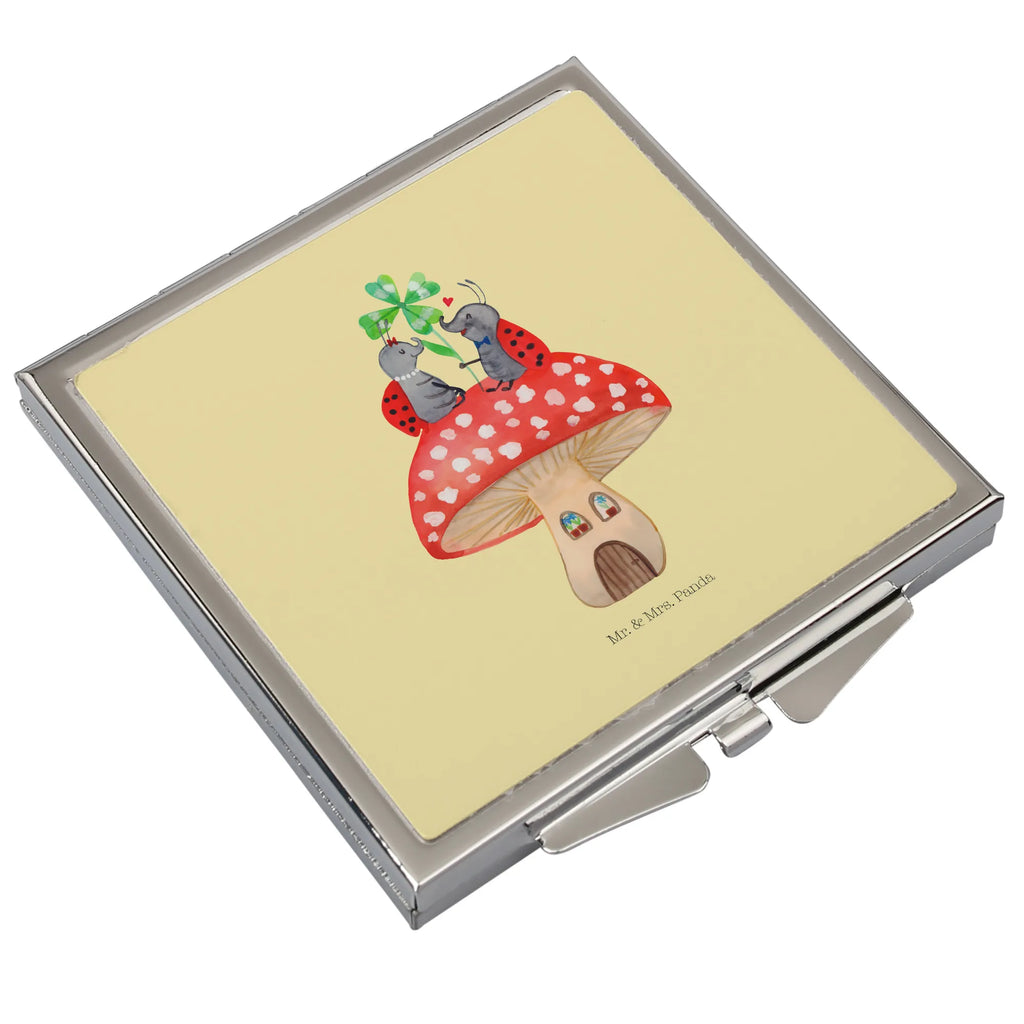 Kwadratowe lusterko do torebki biedronka Muchomor Motywy zwierzęce, dobra energia, zabawne powiedzonka, zwierzęta