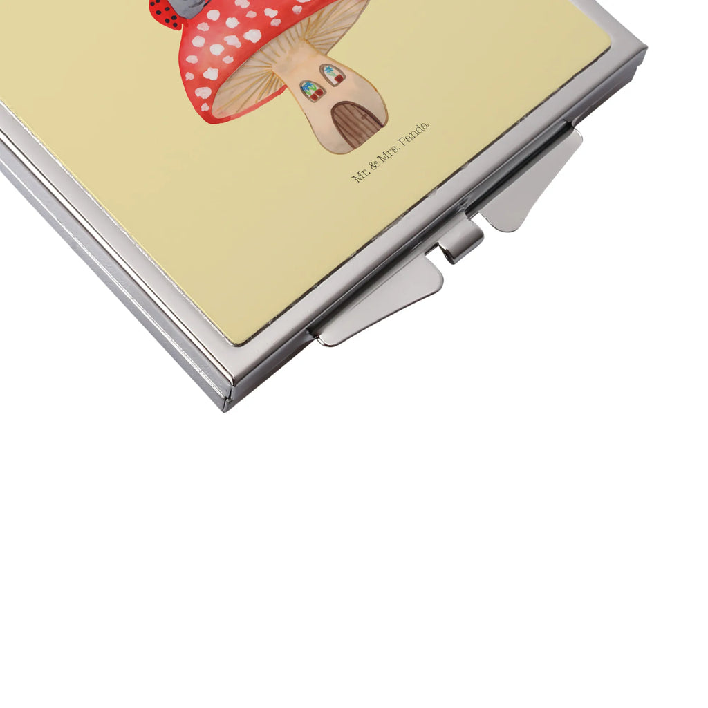 Kwadratowe lusterko do torebki biedronka Muchomor Motywy zwierzęce, dobra energia, zabawne powiedzonka, zwierzęta