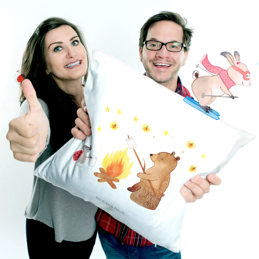 Cushion Bear & Ladybird campfire Kopfkissen 40x40, Sofakissen, Dekokissen, Kissen, Dekokissen 40x40, Kissenbezüge, Couchkissen, Kissenhülle, Kopfkissen, sitzkissen, sofakissen, Motivkissen, Kissenbezug 40x40, Kissen 40x40, Zierkissen, Dekokissen Sofa, Kissen 40x40 Waschbar, Kissenhülle 40x40, Sofakissen 40x40, Bär, Teddy, Teddybär, Lagerfeuer