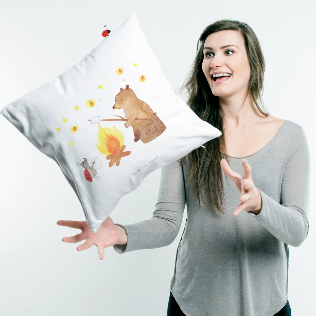 Cushion Bear & Ladybird campfire Kopfkissen 40x40, Sofakissen, Dekokissen, Kissen, Dekokissen 40x40, Kissenbezüge, Couchkissen, Kissenhülle, Kopfkissen, sitzkissen, sofakissen, Motivkissen, Kissenbezug 40x40, Kissen 40x40, Zierkissen, Dekokissen Sofa, Kissen 40x40 Waschbar, Kissenhülle 40x40, Sofakissen 40x40, Bär, Teddy, Teddybär, Lagerfeuer