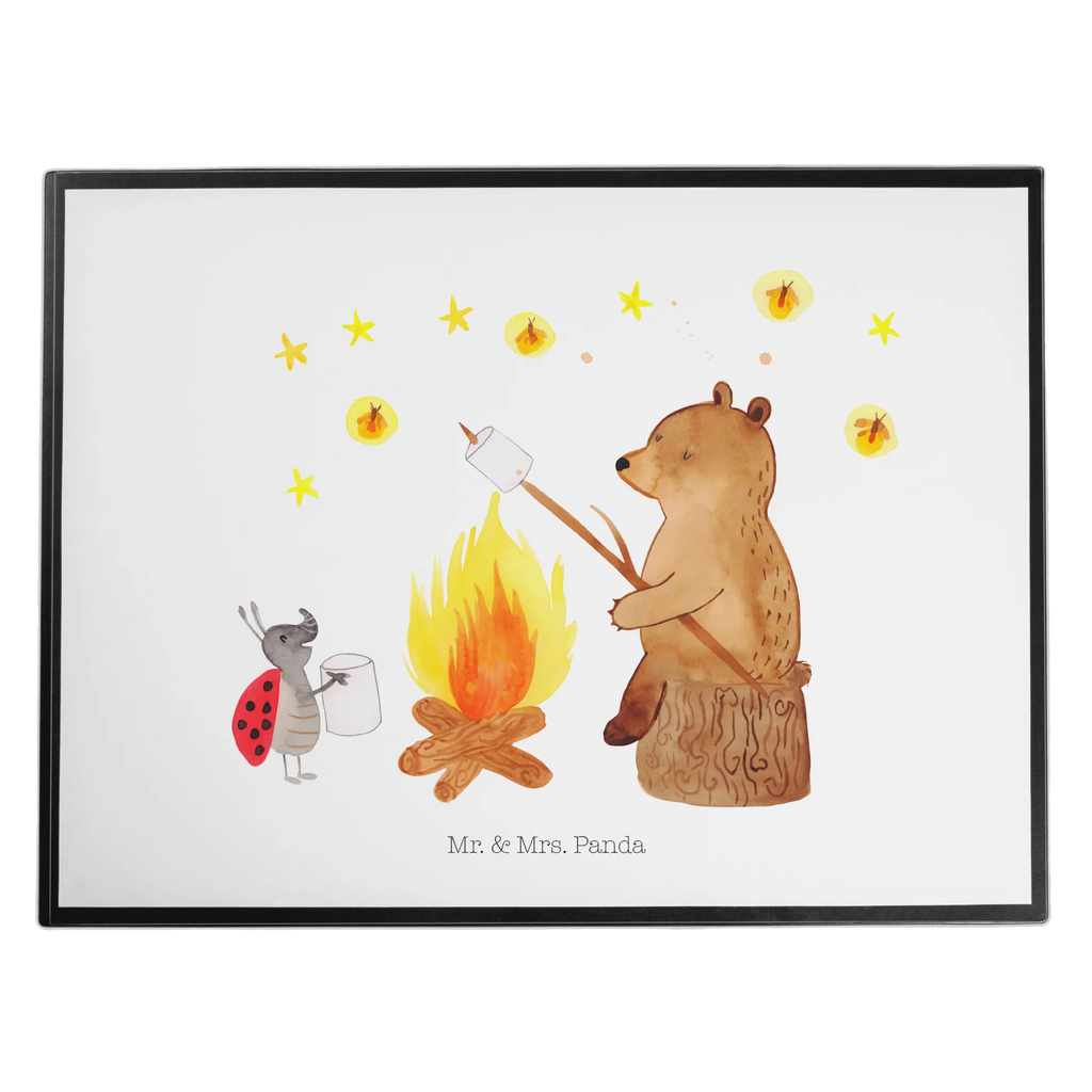 Schreibtischunterlage Bär & Marienkäfer Lagerfeuer Schreibunterlage, Schreibtischauflage, Schreibtischunterlage Groß, Bürobedarf, Schreibwaren, Schreibtisch Unterlagen, Büroartikel, Bär, Teddy, Teddybär, Lagerfeuer