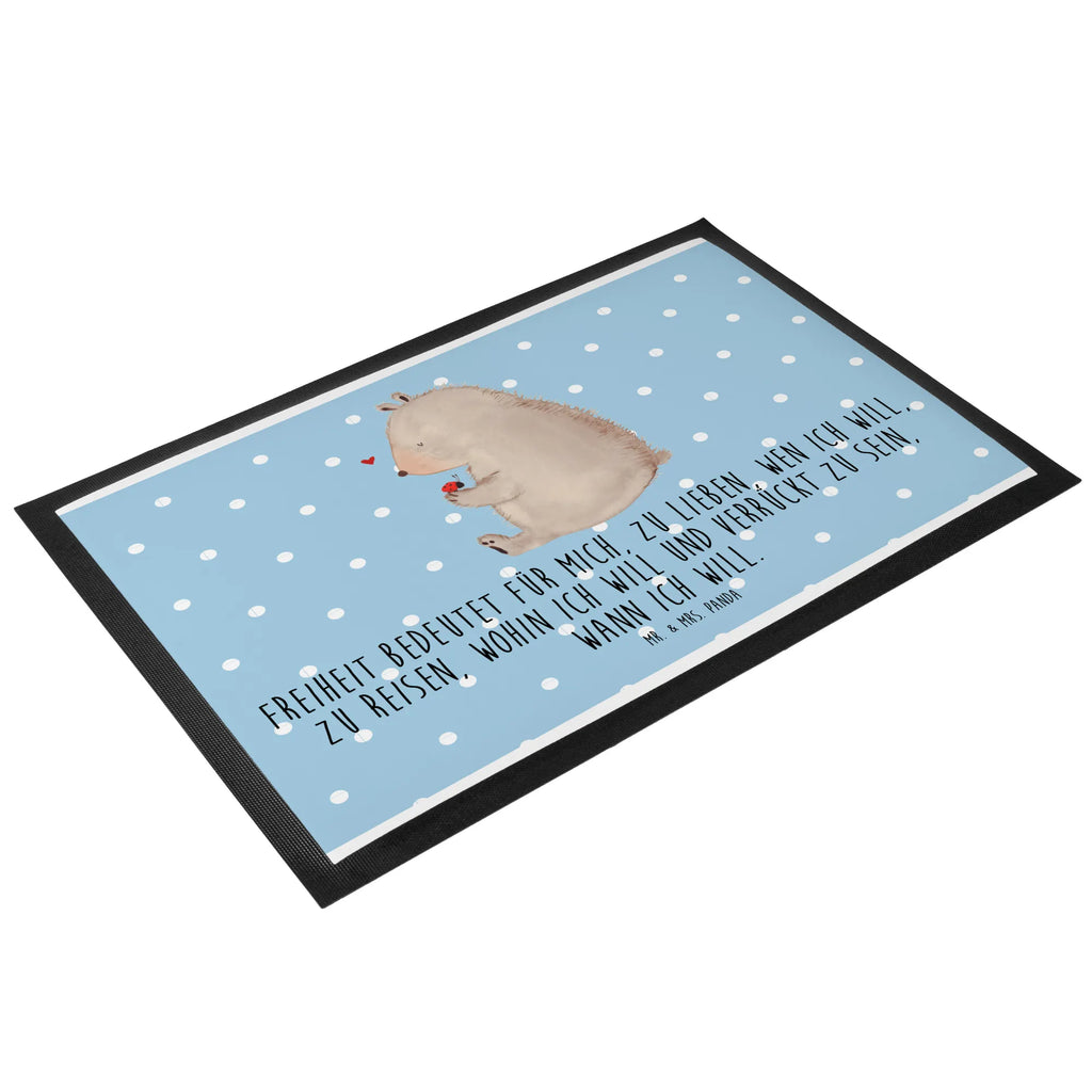 Doormat bear ladybug Schuhabstreifer, Abtretmatte, Fußmatten, fußmatte, abstreifer, Schmutzmatte, Schmutzfänger, außenmatte, Eingangsmatte, hausmatte, Sauberlaufmatte, Abtreter, flurmatte, Schmutzfangmatte, matte haustür, schmutzfangmatten, Fußabstreifer, Eingangsteppich, sauberlaufmatten, Türmatte, Haustürmatte, türmatten, Fussmatte, Schmutzfangteppich, Türvorleger, Fußabtreter, Teddybär, Teddy, Bär, Das Leben Ist schön, Marienkäfer, Liebe, Freiheit, Motivation