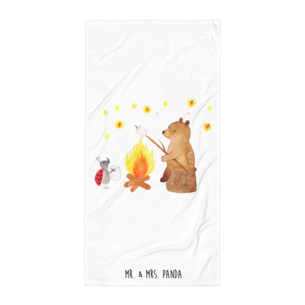 XL ręcznik kąpielowy Niedźwiedź i biedronka przy ognisku Niedźwiedź, Miś, Pluszowy miś