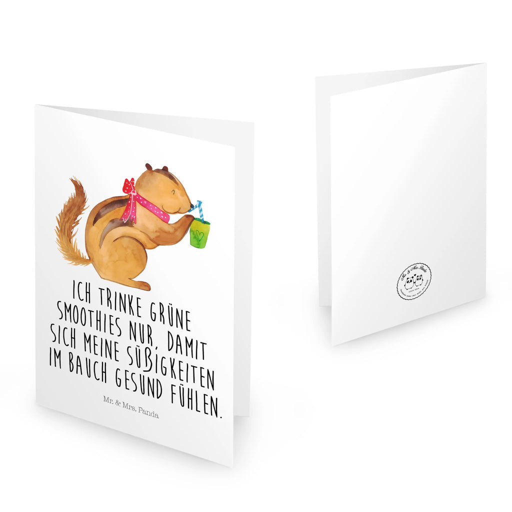 Grußkarte Eichhörnchen Smoothie Ansichtskarten, Klappkarte, Grußkarte, Glückwunschkarte, Karte, Einladungskarte, Geburtstagskarte, Hochzeitskarte, Tiermotive, Gute Laune, lustige Sprüche, Tiere, Green Smoothies, Abnehmen, Diät, Eichhörnchen, Streifenhörnchen