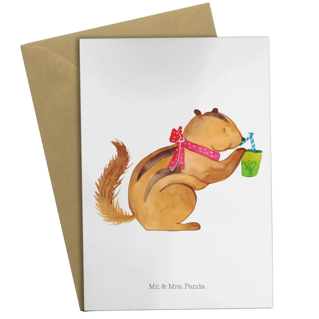 Grußkarte Eichhörnchen Smoothie Ansichtskarten, Klappkarte, Grußkarte, Glückwunschkarte, Karte, Einladungskarte, Geburtstagskarte, Hochzeitskarte, Tiermotive, Gute Laune, lustige Sprüche, Tiere, Green Smoothies, Abnehmen, Diät, Eichhörnchen, Streifenhörnchen