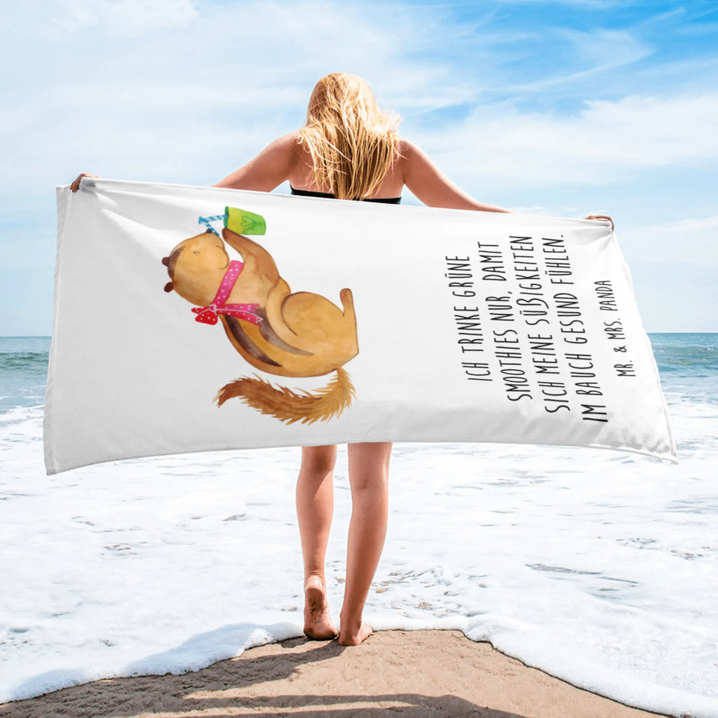 XL ręcznik kąpielowy wiewiórka Smoothie Motywy zwierzęce, dobra energia, zabawne powiedzonka, zwierzęta