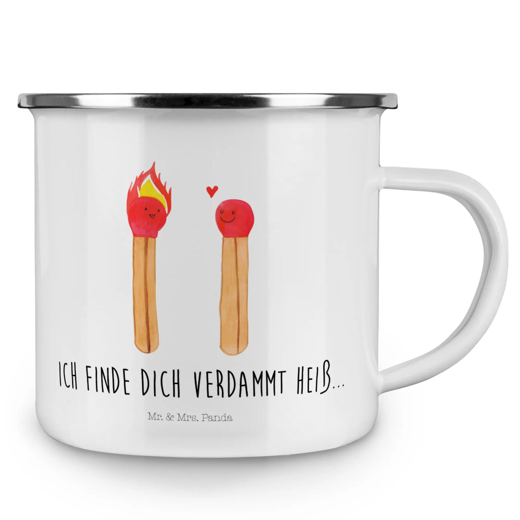 Kempingowy kubek emaliowany Zapałki Miłość, partner, przyjaciel, przyjaciółka, mąż, żona, wesele, zaręczyny, prośba o rękę, prezent miłosny, rocznica, dzień ślubu