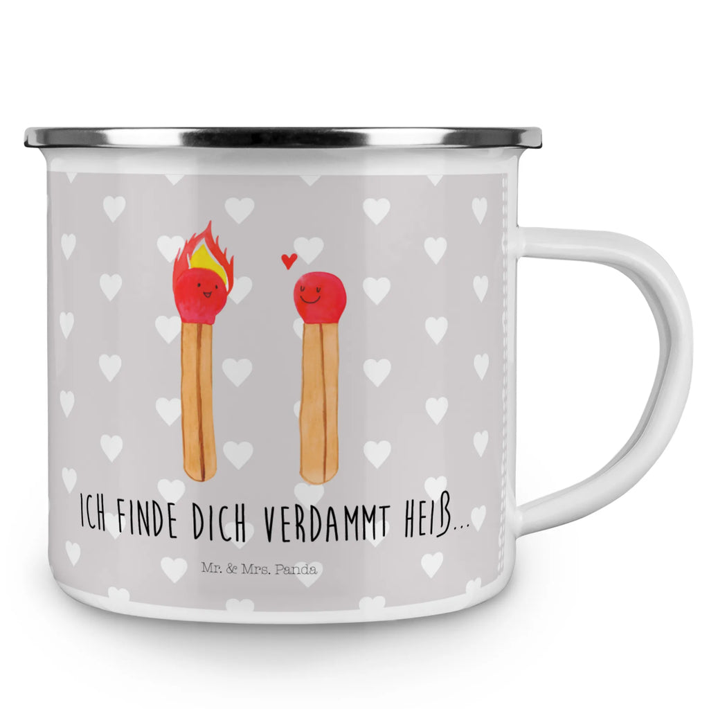 Kempingowy kubek emaliowany Zapałki Miłość, partner, przyjaciel, przyjaciółka, mąż, żona, wesele, zaręczyny, prośba o rękę, prezent miłosny, rocznica, dzień ślubu