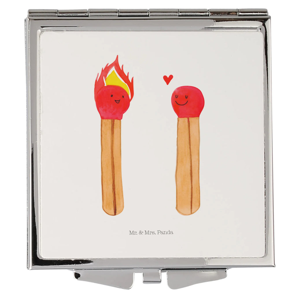 Handbag mirror Matches silver, handbag, square, mirror, make-up mirror, make up, Love, Loving, Two, Together, Marriage, Engagement, Proposal of marriage, Love gift, gift for her, gift for him, anniversary gift