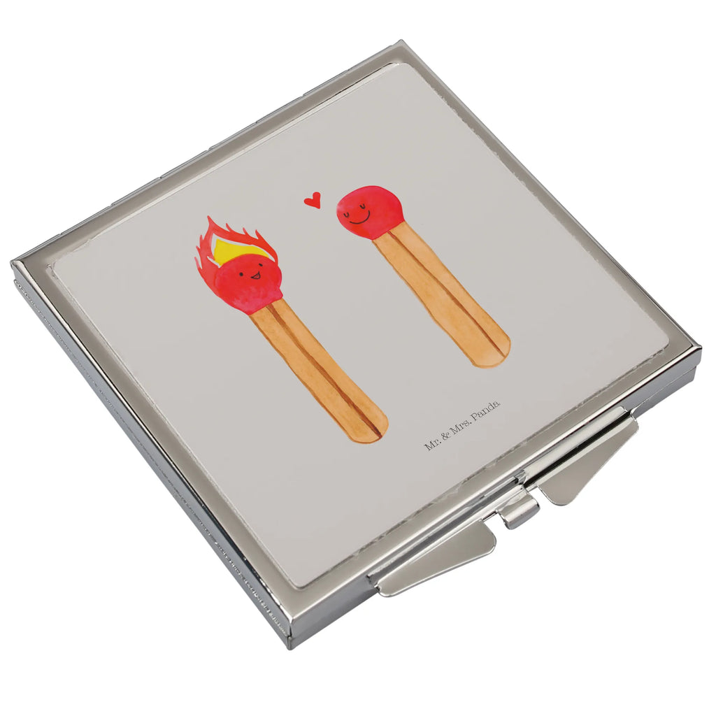 Handbag mirror Matches silver, handbag, square, mirror, make-up mirror, make up, Love, Loving, Two, Together, Marriage, Engagement, Proposal of marriage, Love gift, gift for her, gift for him, anniversary gift