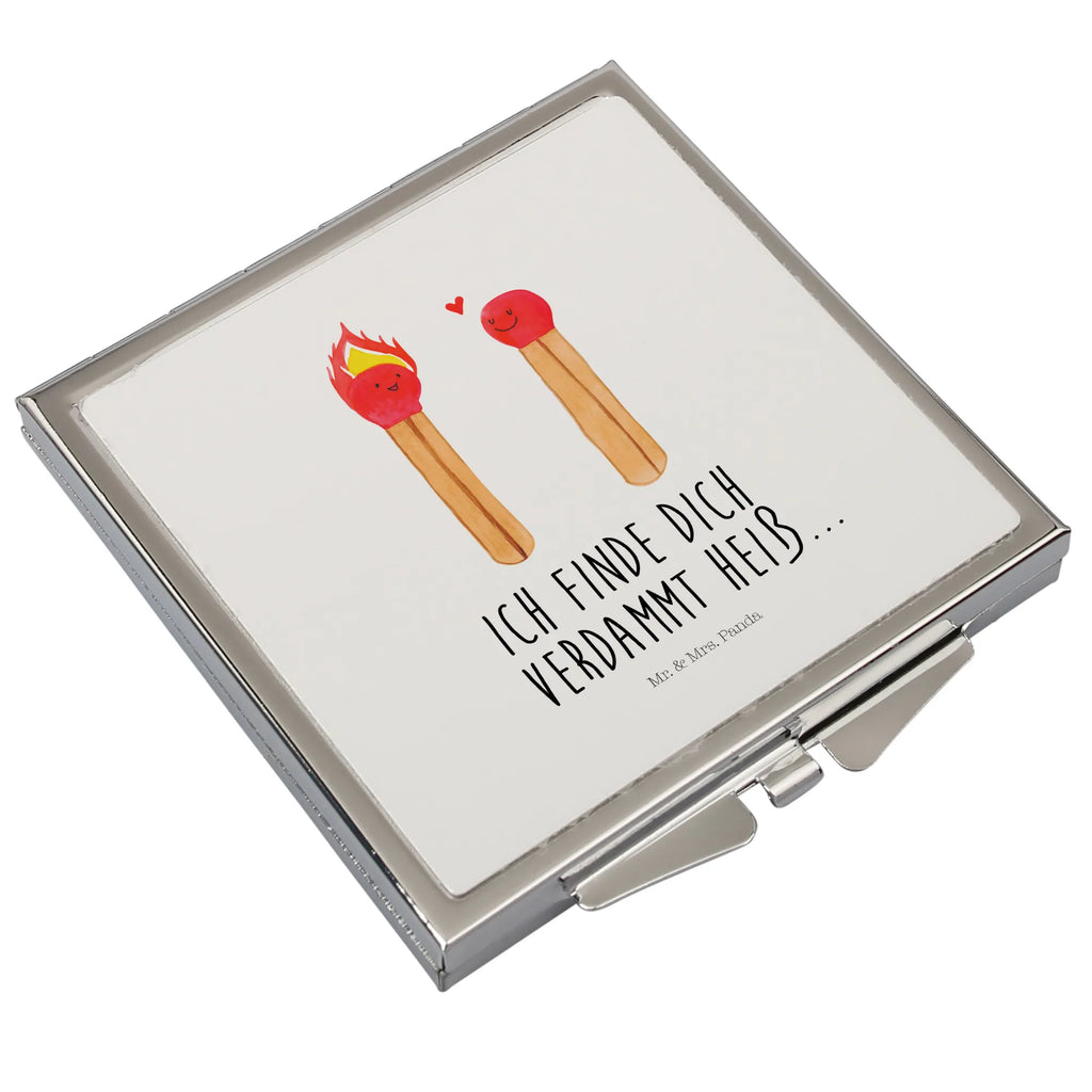 Handbag mirror Matches silver, handbag, square, mirror, make-up mirror, make up, Love, Loving, Two, Together, Marriage, Engagement, Proposal of marriage, Love gift, gift for her, gift for him, anniversary gift