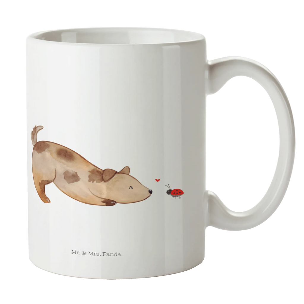 Tasse Hund Marienkäfer Kaffeetasse, Keramiktasse, Tasse, Teetasse, Tasse mit Zitaten, Tasse mit Motiven, Porzellantasse, Bürotasse, Geschenktasse, Hund, Hundemotiv, Haustier, Hunderasse, Tierliebhaber, Hundebesitzer, Sprüche, Hunde, Mischlinghund, Hundespruch, Marienkäfer, Mischling