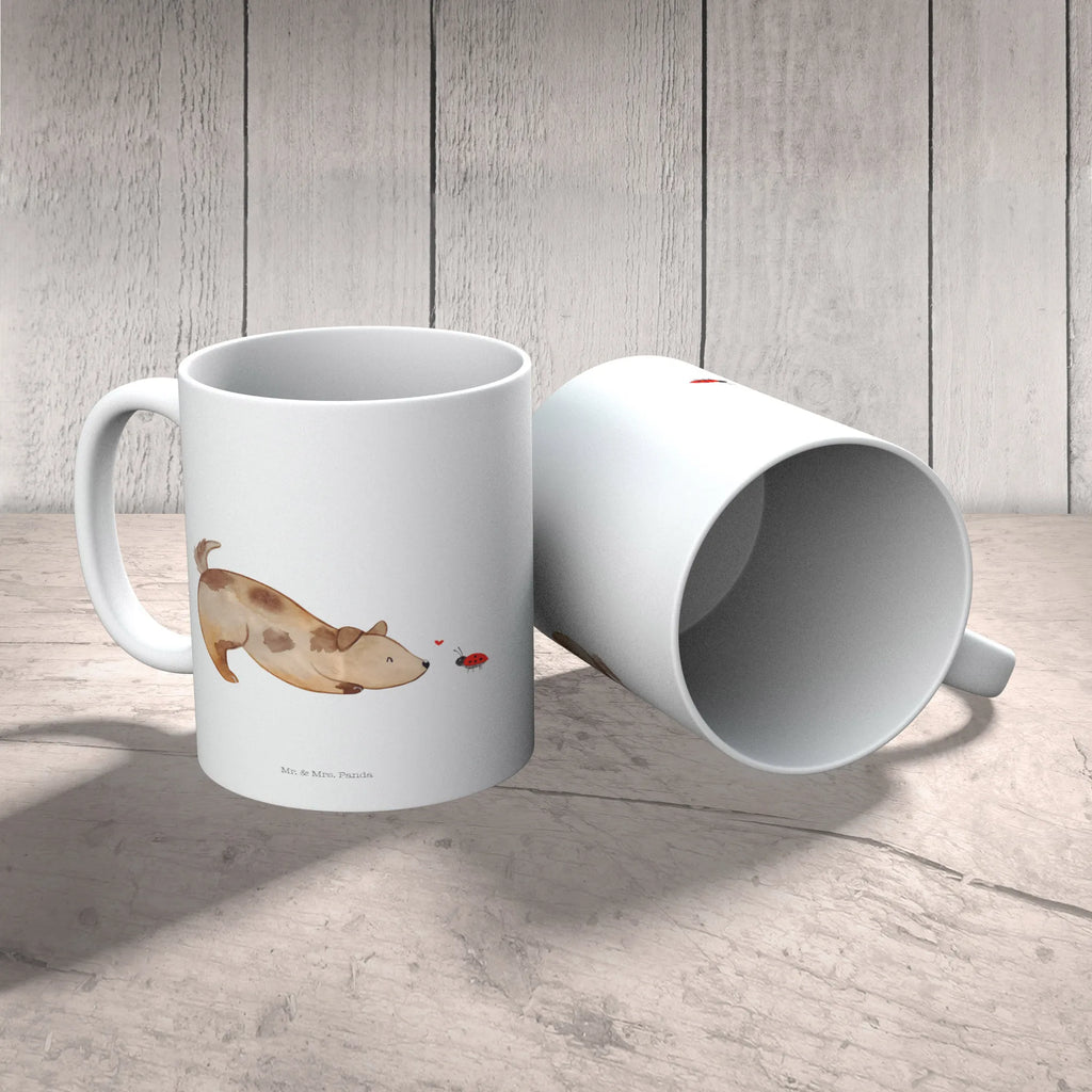 Tasse Hund Marienkäfer Kaffeetasse, Keramiktasse, Tasse, Teetasse, Tasse mit Zitaten, Tasse mit Motiven, Porzellantasse, Bürotasse, Geschenktasse, Hund, Hundemotiv, Haustier, Hunderasse, Tierliebhaber, Hundebesitzer, Sprüche, Hunde, Mischlinghund, Hundespruch, Marienkäfer, Mischling