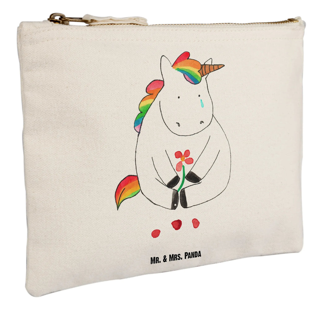 Make-up bag unicorn Sad Stiftemäppchen, pinsel tasche, Kosmetiktasche, toiletry bag, Schminkbeutel, Mäppchen, Schminktasche, Etui, Schlampermäppchen, Kosmetikbeutel, Federmappe, Schminktäschchen, aufbewahrungstasche, pencil case, Kulturbeutel, utensilientasche, beauty case, Waschbeutel, kosmetiktäschchen, aufbewahrungsbeutel, beauty tasche, Waschtasche, Kulturtasche, Einhörner, Unicorn, Einhorn, Einhorn Deko, Grußkarte, Trösten. Freundschaft, Trauer, Freunde, Liebe, Blume, Glitzer
