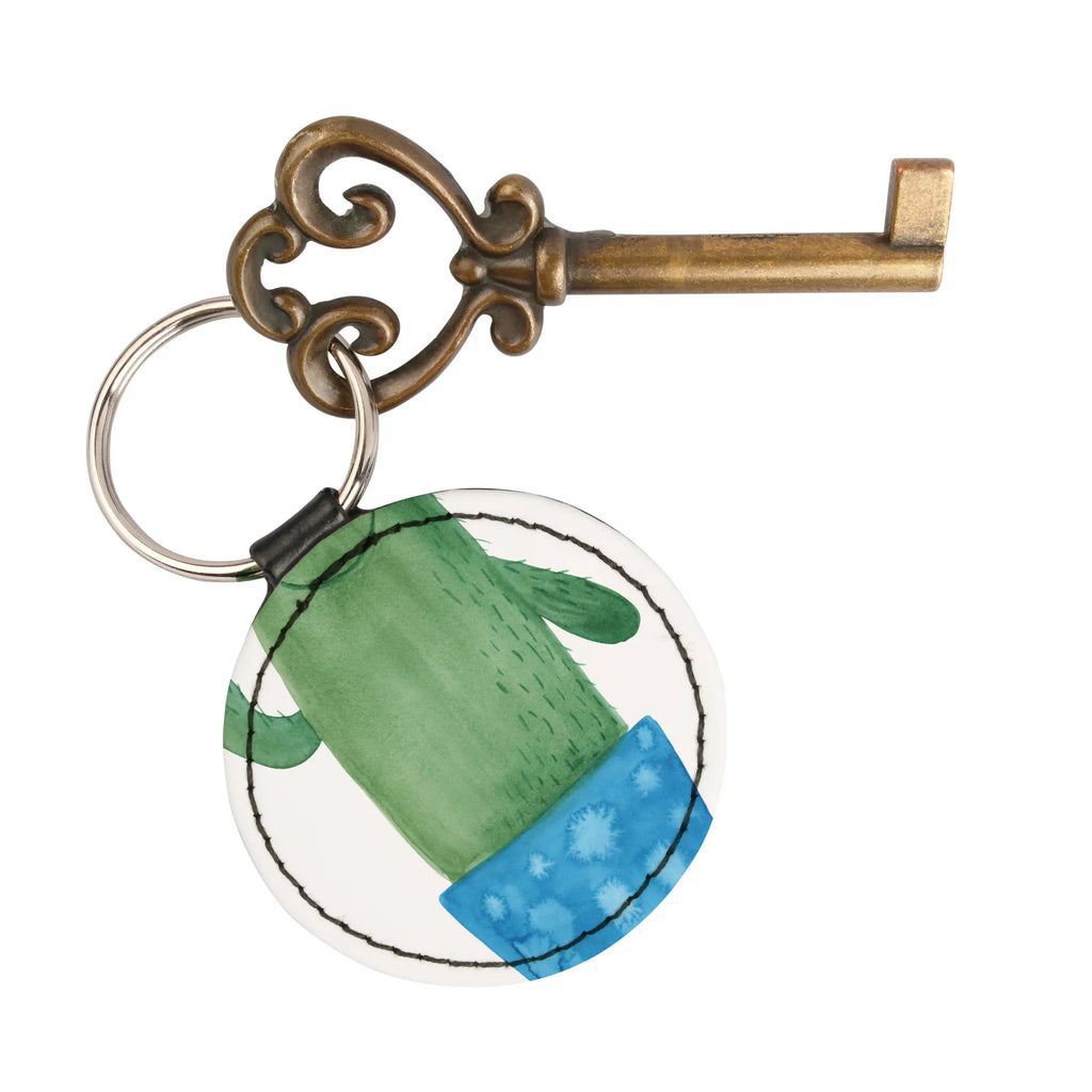 Round key ring cactus Holy lucky charm, pendant, bag pendant, key ring, keychain, cactus, cactuses, plants, cactus plant, small green cactus, brother, parents, girlfriend, child, funny, family, sisters, sister, cheeky, halo
