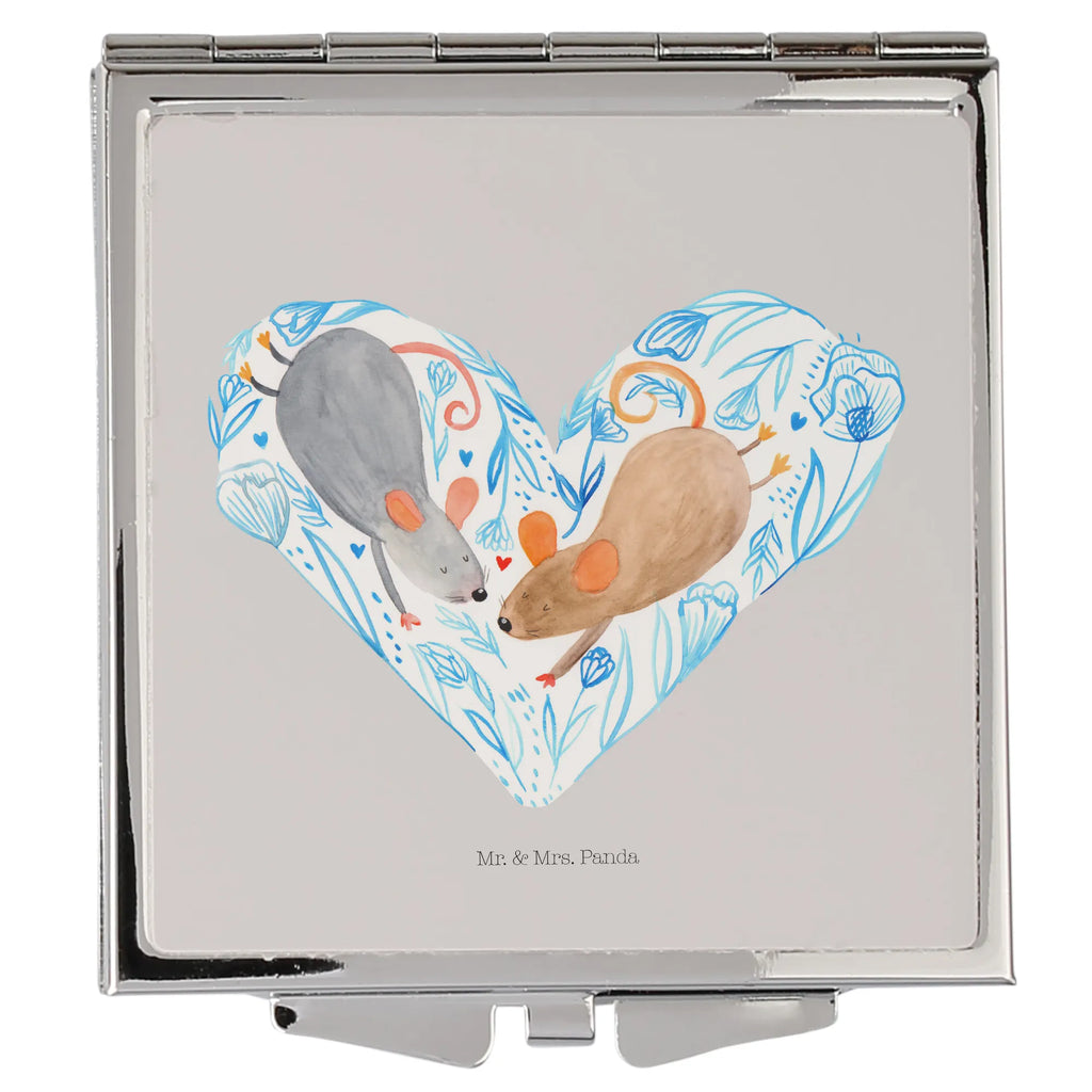 Handbag mirror Mice heart square, handbag, mirror, make up, silver, make-up mirror, Love, Loving, Two, Together, Marriage, Engagement, Proposal of marriage, Love gift, gift for her, gift for him, anniversary gift, anniversary, mice, togetherness, love, love gift, proof of love, wedding, love message, engagement, mouse, gift for two, favourite person