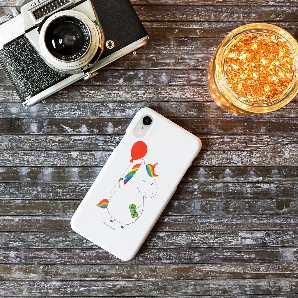 Etui na iPhone 10 Jednorożec Balon Hülle, Cover, Iphone 10, Iphone X, Handyhülle, Handy, Handy Case, Handycover, Einhorn Deko, Einhorn, Einhörner, Unicorn, Freundin, Luftballon, Freude, Geld, Geschenk, Lebenslust