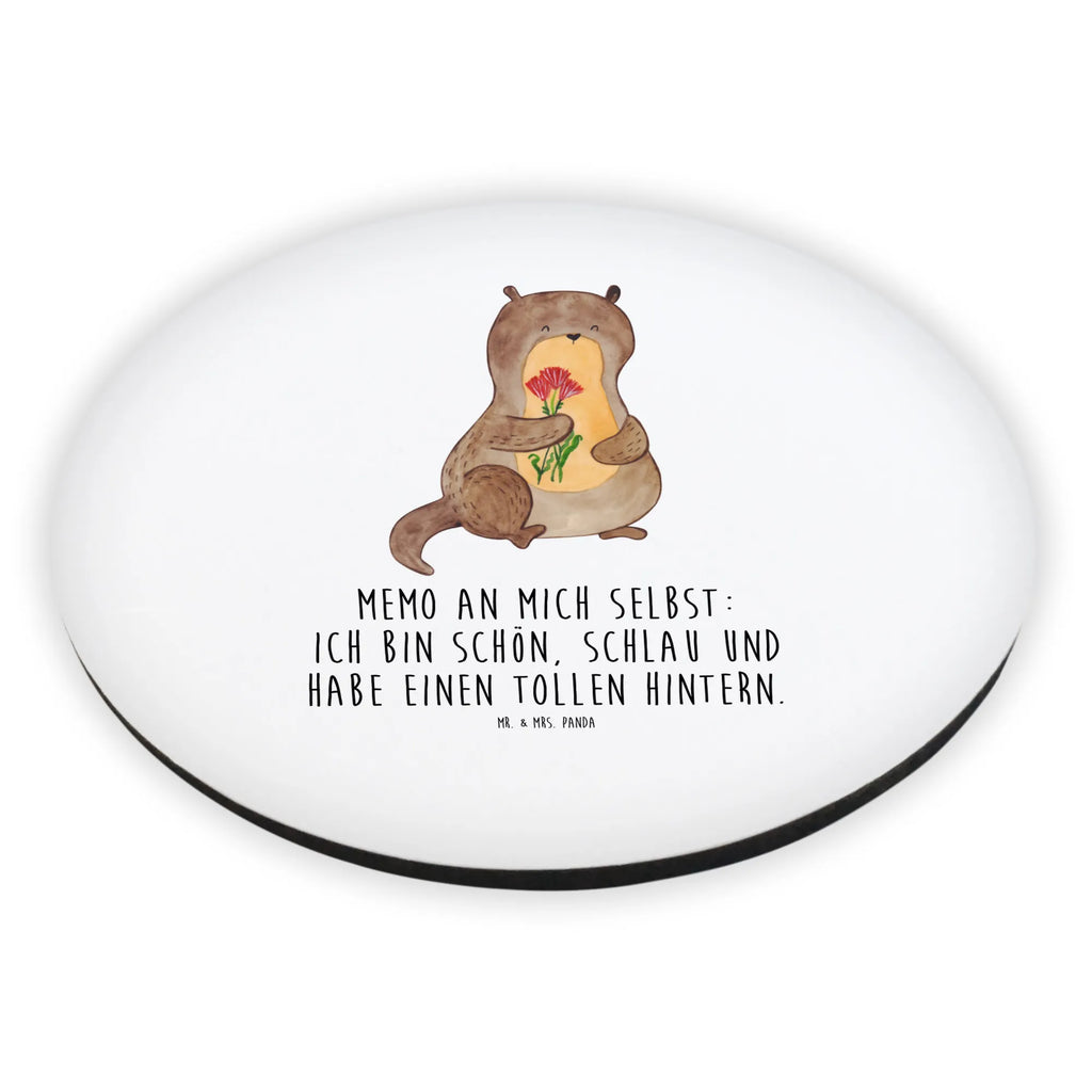 Rund Magnet Otter Blumenstrauß rundmagnet, Kühlschrankmagnet, kühlschrankmagnete, magnete, Otter, Fischotter, Seeotter, Otter Seeotter See Otter