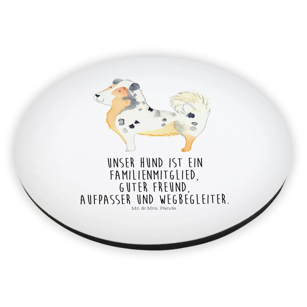 Round magnet Dog Australia Shepherd refrigerator magnet, office magnet, magnet, refrigerator magnets, calendar magnet, magnetic board, dog, mutt, hound, woof, dog mama, dog breed, love dogs, love for dogs, dog decorative items, bag with dog print, funny gifts for dog owners, what do you give a dog lover, Christmas gifts for dogs, gifts for dogs, dog sayings, Shepherd, Dog, Dog love, Sayings, Australia Shepherd, Saying, Family dog