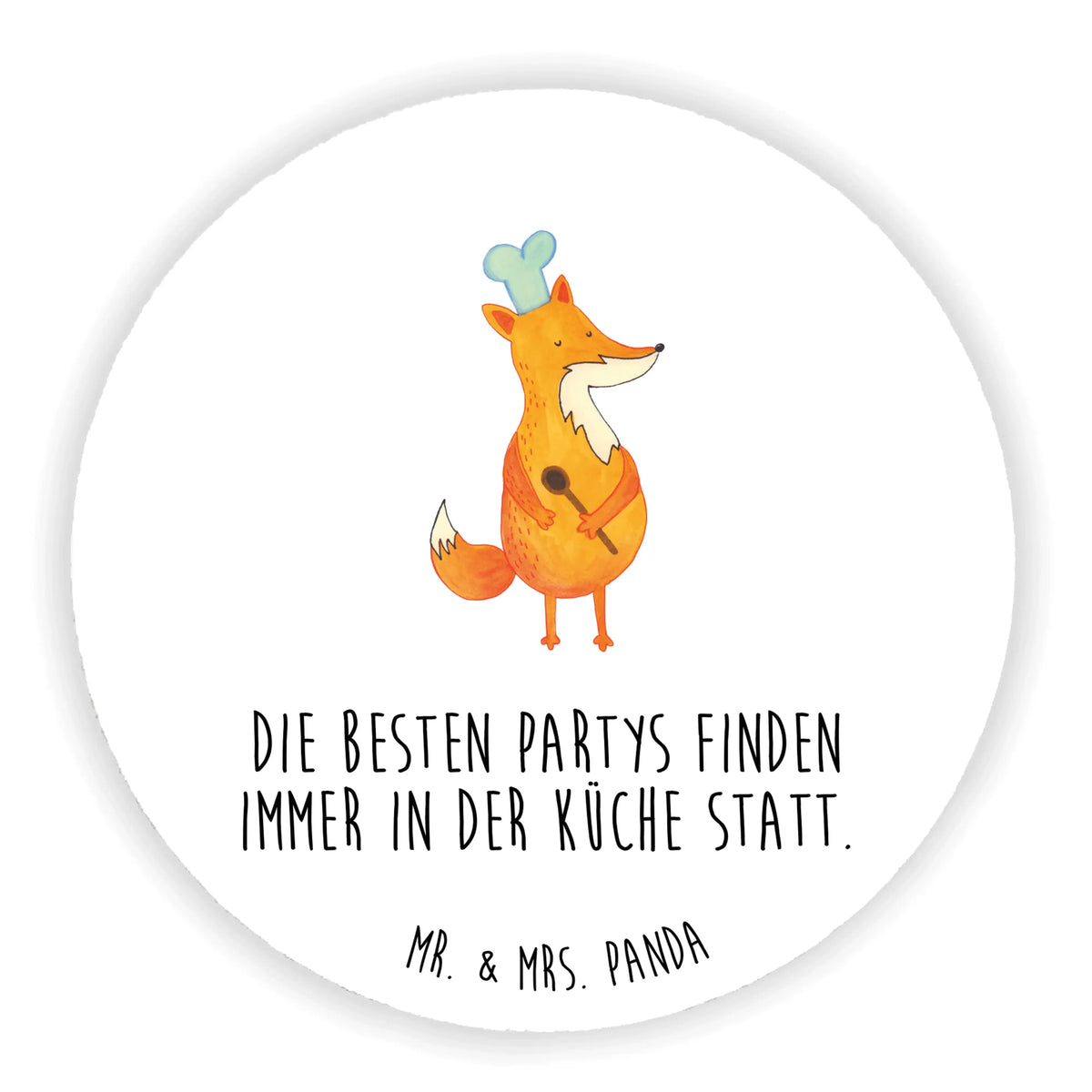 Round magnet Fox A cook animal lover, foxes, forest wildlife, clever as a fox, Chefs, Party slogan, Kitchen slogan, Kitchen decoration, Slogan funny, Cook gift, Baker
