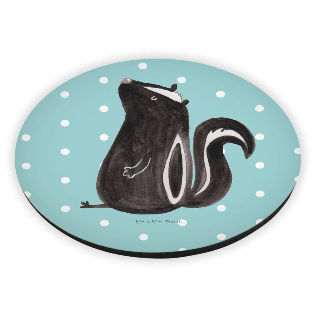 Okrągły magnes skunks siedzenie Stinktier, Skunk