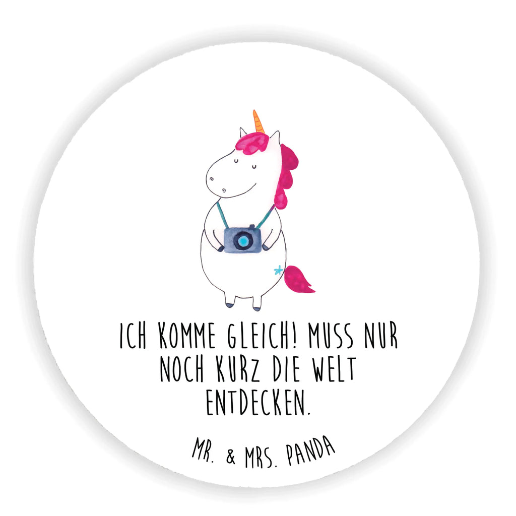 Rund Magnet Einhorn Fotograf rundmagnet, magnete, kühlschrankmagnete, Kühlschrankmagnet, Unicorn, Einhorn, Einhörner, Einhorn Deko, Kamera, Urlaub, Reise, Fotografie, Tourist, Städtereise, Reisen, Kurztrip, Weltenbummler, Weltreise, Fotograf