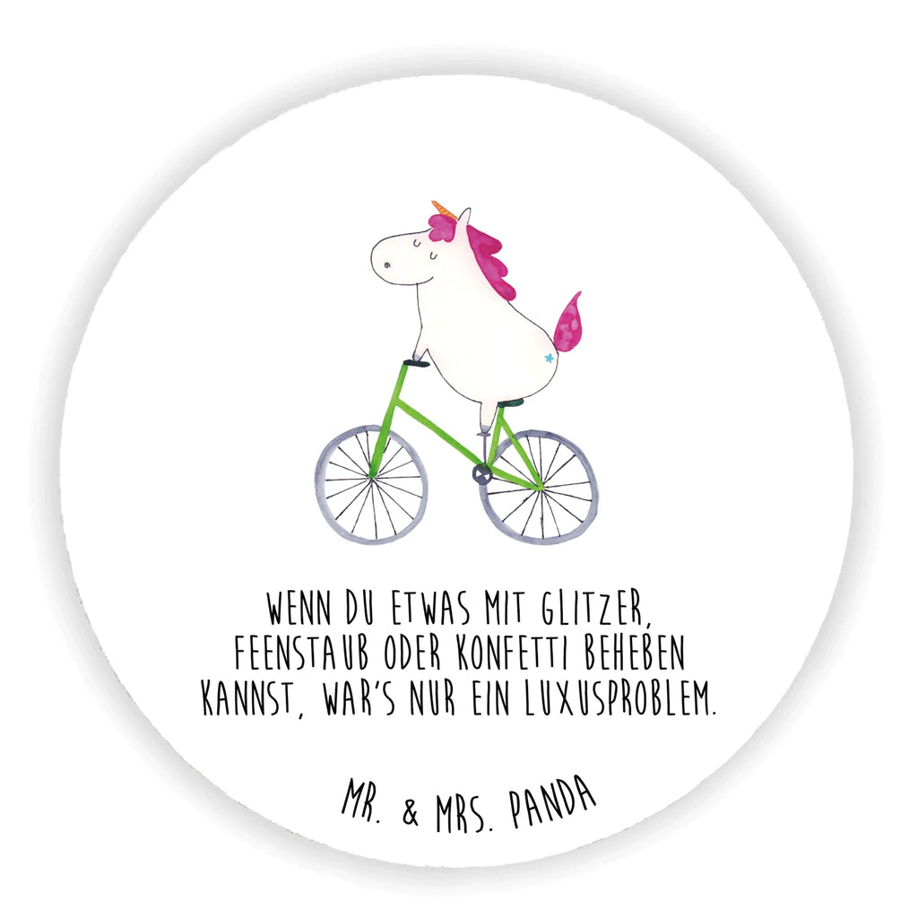 Round magnet unicorn cyclist refrigerator magnets, calendar magnet, magnet, magnetic board, refrigerator magnet, office magnet, unicorn, unicorns, present, bike, love affliction, cycling, luxury problem, grief, fairy dust, confetti, cyclist gift, wheel