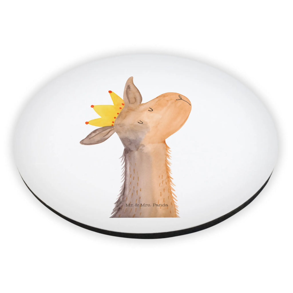 Okrągły magnes Głowa lamy król Lama, Alpaka